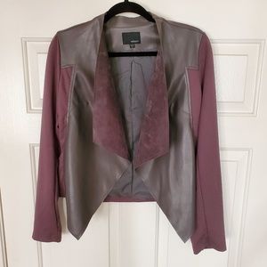 Edyson Maisha Ponte Faux Leather Jacket - Grey (M)